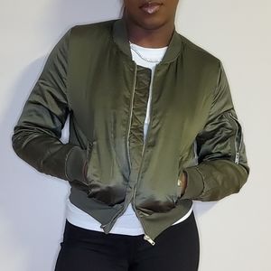 Olive Bomber Jacket